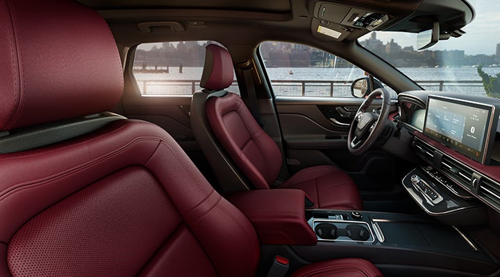 The available Perfect Position front seats in the 2024 Lincoln Corsair® SUV are shown. | Varsity Lincoln in Novi MI