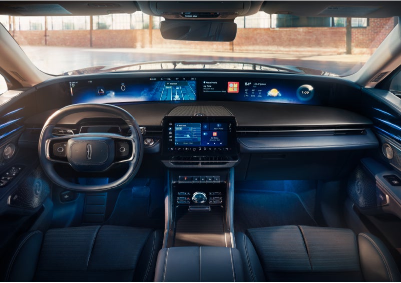 The panoramic display is shown in a 2024 Lincoln Nautilus® SUV. | Varsity Lincoln in Novi MI