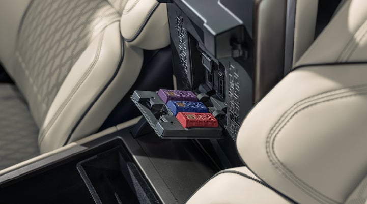 Digital Scent cartridges are shown in the diffuser located in the center arm rest. | Varsity Lincoln in Novi MI