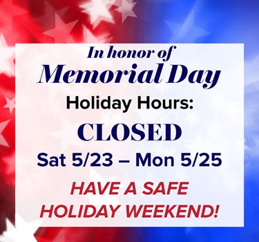 Memorial Day Hours